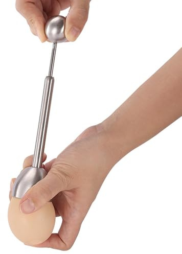 Soft Hard Boiled Egg Cracker - Egg Cracker Remover Tool, Topper Egg Stainless Steel Eggshell, Soft Hard Boiled Egg Cracker, Stainless Steel Egg Topper and Boiled Egg Peeler, Cutter Egg Topper Shell