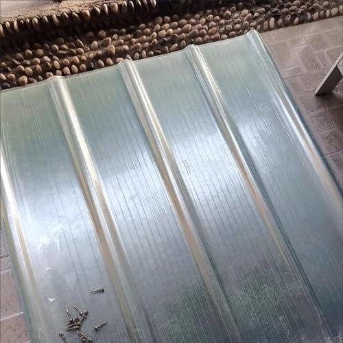 Placa Ondulada,1.2mm Hojas De Techo Corrugado,Captadores De Luz FRP,Placa De Iluminación Natural De Fibra De Vidrio,FRP Con Resistencia A Los Rayos UV,Chapa Ondulada (0.9×1.2m/35×47in,1pcs)