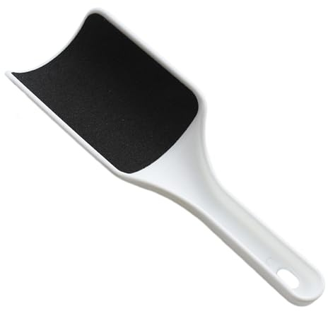 Raschietto per piedi per rimozione calli, lima per tallone in pietra vulcanica naturale, strumento manuale ergonomico per pedicure, design appeso, esfoliante per piedi portatile, controllo manuale