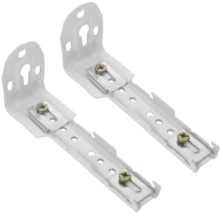 TOYANDONA 2 piezas Soportes Dobles para Cortinas de Techo y Pared Montaje Resistente para Estores y Rieles de Compatible con Persianas y Cortinas Hogar y Oficina
