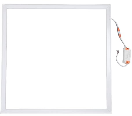 YDuupxe Moderna Lámpara de Techo LED de 48 W, Lámpara Cuadrada de Aluminio para PC, Iluminación de 120 Grados para Sala de Estar, Cocina, Oficina, Pasillo, Baño, Montaje Suspendido Empotrado,