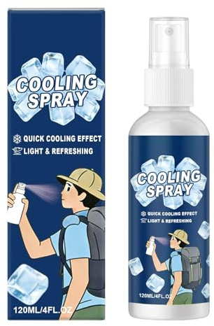Wezalget Svalkande Dimspray | Uppfriskande Icke-fet Vätska - 120 milliliter Sommars hetta Kylande Kroppsdimma | för kvinnor män utomhusbruk gym dagligt bruk resor vandring trekking camping yoga och