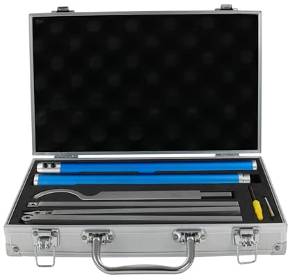 Areao 8Pcs Carbide Lathe Chisel Set, Wood Turning Tools with Storage Box | Multipurpose Wood Lathe Tool Kit, Adjustable Tool Shaft, Alloy Handle Stainless Steel Shaft Rotatable Carbide Cutting Blades