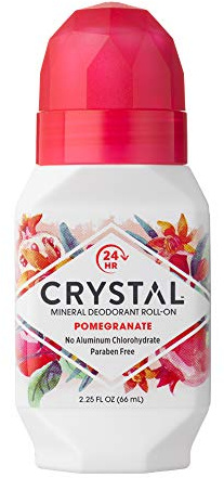 Crystal Mineral Deodorant Roll-On, Pomegranate, 2.25 fl oz (Pack of 12)