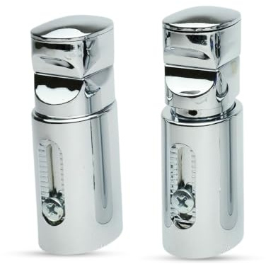 Companyblue Chrome Towel Rail Brackets | Heated Towel Radiator Wall Brackets | Fits Flat or Curved | 20-25mm Gap