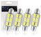 Safego 4x C5W 36mm LED Lampadine Auto Cupola del Festone Luci Interne Auto Dome Festoon 6 SMD 5730 LED Lampada LED porta/lettura/soffitto/Interior DC 12V SILURO LED Luce Targa Illuminazione