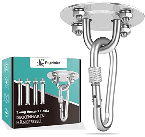 Gancio da soffitto, staffa da soffitto per sacco da boxe in acciaio inossidabile fino a 400 kg, gancio da soffitto resistente per amaca da sedia sospesa, sacco da boxe, trainer per imbracatura