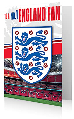 Danilo Promotions England-Fußball-Geburtstagskarte, Nr. 1 England-Fan.