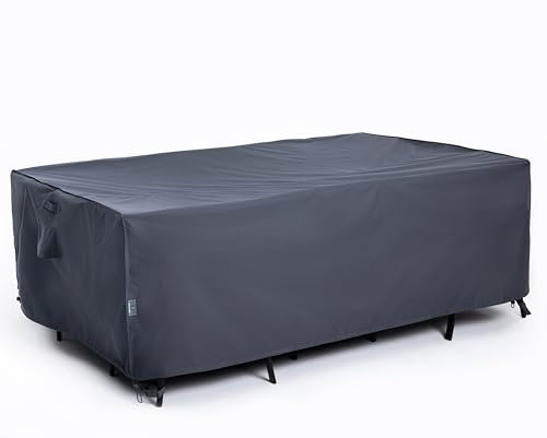 F&J Outdoors Abdeckhauben für Möbelsets Robust Schutzhülle für Garten Möbelsets Schnittsofas Wasserdicht Wind Regenschutz im Sommer und Schneeschutz im Winter Wetterfest 320x210x80cm