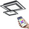 EGLO connect.z Smart-Home LED Panel Savatarila-Z, ZigBee, App und Sprachsteuerung Alexa, Lichtfarbe einstellbar (warmweiß-kaltweiß), RGB, dimmbar, Metall Deckenlampe schwarz