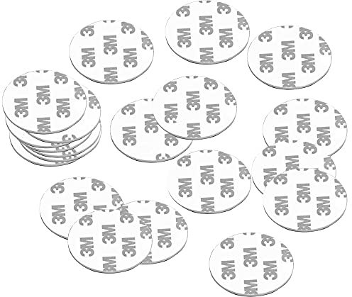 IRYNA Double Sided Sticky Pads Round Adhesive Pads Sticky Pads Heavy Duty Strong Mounting Adhesive Foam Pads Ideal for Indoor and Outdoor Pack of 20(2 x 25mm)