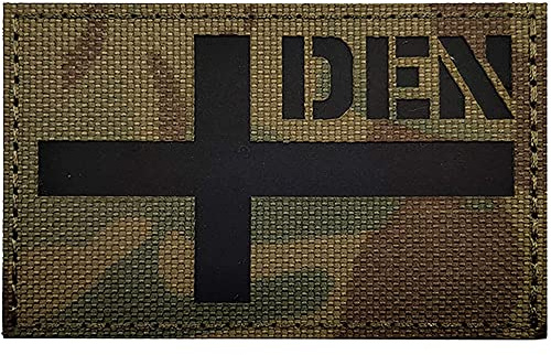 Danmark flagga reflekterande lapp gör-det-själv taktisk militär moral IR infraröd väst lappar badages emblem applikation fästanordning baksida sy på för kläder ryggsäck armband hattar jackor