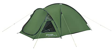 Eurohike Cairns DLX Nightfall 3 Man Tent with Darkened Bedroom & Porch, 3 People, Easy to Pitch, Lightweight & Compact, Ideal for Festivals, Camping Trips & Backpacking, 2000mm HH, Green (Green)