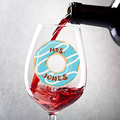 Rimego Copas de vino de Navidad con nombre personalizado, juego de 2 copas de vino personalizadas grabadas divertidas copas de vino para mujeres, regalos de vacaciones y vasos