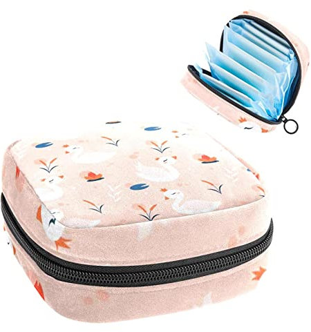 Perioden-Tasche, tragbare Tampon-Aufbewahrungstasche für Damenbinden, Schwamm, Mehrfarbig, 4.7x6.6x6.6 in/12x17x17 cm