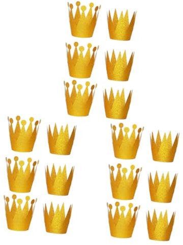 Beavorty 18stücke Teiliges Goldene Partykrone Für Glitzernde Geburtstagskrone Und Haarschmuck Für Feiern Fotorequisiten Und Unvergessliche