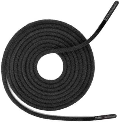 UamGlsob Lacci da scarpe ignifughi in Kevlar da 4 mm, stringa di ricambio infrangibile e resistente per i vigili del fuoco e il saldatore antincendio (Black Upgraded, 54/140cm)