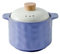 Faitout simple et créatif en pierre malaxée à la main, pot en argile résistant à la chaleur de couleur unie avec couvercle - 3600 ml violet