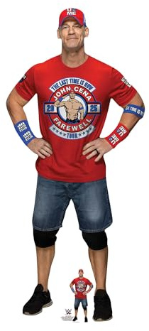 Star Cutouts SC4551 WWE John Cena Farewell Tour Red Shirt Cardboard Cutout – Wrestling Party Decoration, Event Display & Fan Gift