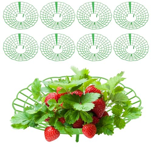 Griwuut 10 Pack Strawberry Supports - Strawberry Plant Support Stand Strawberry Growing Racks Protector (Petal Form)