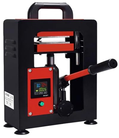 XUHONGYA Macchina a Pressione idraulica da 5 tonnellate, Due Piastre riscaldanti 6,1x11,9 cm - Pressa Manuale Portatile con Schermo LCD Intelligente for Artigianato DIY e Stampa su Magliette