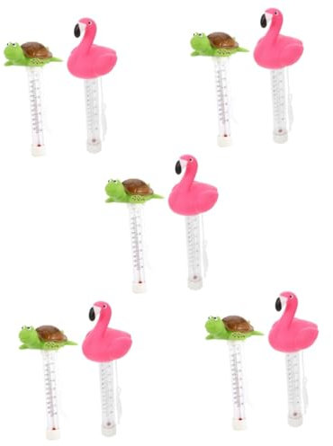 HEMOTON 5 ensembles Thermomètre À Eau Flamingo Thermomètre Pour Pour Spa Pour Piscines Spas De Piscine 2 pièces * 5