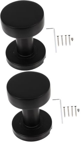 Tofficu 2 Pièces Serrure de porte cachée verrouillable intérieur poignée de porte pêne dangereux verrou porte serrure de chambre bouton de porte avec serrure chambre Acier inoxydable Noir