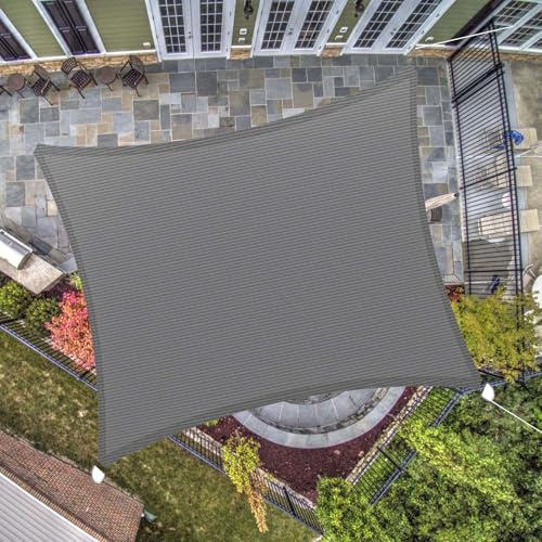 SRHIMEOS Tende da Sole per Esterno a Vela 3x4, Rettangolari Vela Ombreggiante, Telo Parasole per Esterni Protezione Raggi 95% UV, Vela Parasole con Corda di Nylon