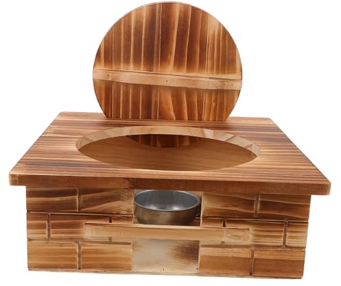 Gogogmee Étagère pour Mini-réchaud à Présentoir De Cuisine Vintage Support pour Wok Décoration De Foyer Étagère Décorative