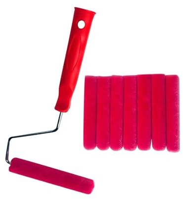 dijiusidy Kit versatile di rulli per pittura con pennello in per tutti i tipi di progetti, applicazioni pittura fai da te e forniture professionali per con rullo e pennello.