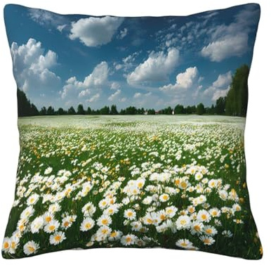 Jzslmj 16 in X 16 in Pillowcase Soft Skin-Friendly Double-Sided Endless Flower Fields Patterns with Zipper for Sofa Backrest Bedroom