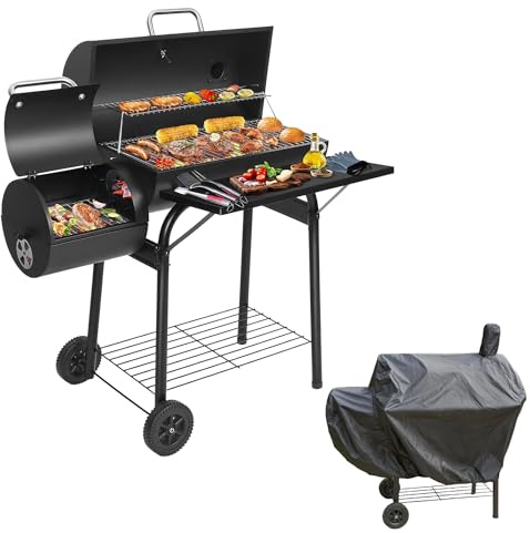 Charcoal BBQ Offset Smoker Grill BBQ Cover