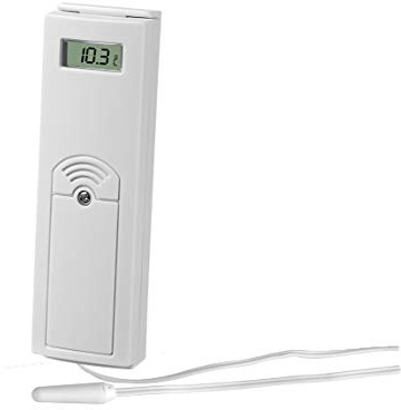 TFA Dostmann Temperatur-Außensender Typ A, 30.3120.30, 433MHz, Ersatzsender, mit Temperaturdisplay und Kabelfühler, nur mit bestimmten Stationen verwendbar, batteriebetrieben