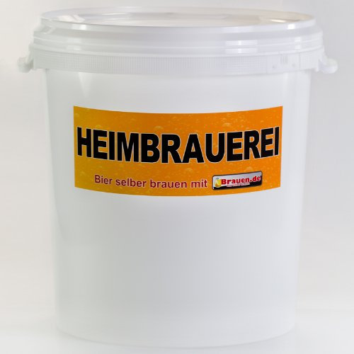 Gäreimer 30 Liter zum Vergären von Bier oder Wein für Haus- und Hobbybrauer Gärbehälter Lebensmittel Qualität Hobbock mit Muschelgriffen