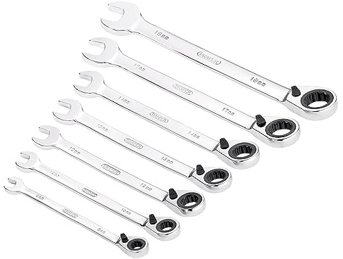 Draper 51179 Metric Ratcheting Combination Spanner Set, 7 Pieces