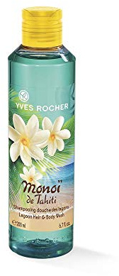 Yves Rocher MONOÏ Dusch-Shampoo Lagune, Hair & Body Shampoo, Duschshampoo für Damen, 1 x Flacon 200 ml