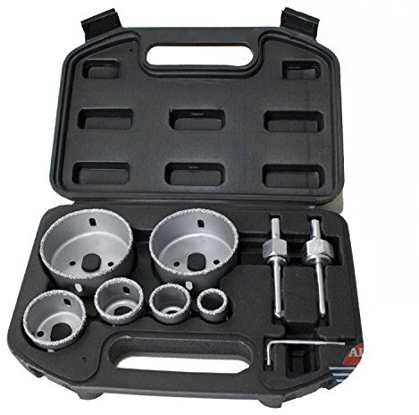 Lochbohrer Steinbohrer Dosenbohrer Bohrkrone Keramik Set 8tlg. (FT470)