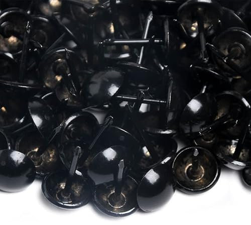 1000 Clous tapissier - Noir brillant - Ø11mm - Perle fer