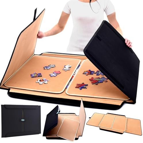 Jaques of London Premium Jigsaw Board for 1000 Pieces | Removable Puzzle Mats | Portable Jigsaw Puzzle Storage with Strong Velcro Fastening | Since 1795