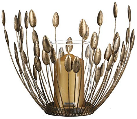 Casablanca - Windllicht, Kerzenhalter - Trevi - Metall - antikgold - D.30 cm - Höhe 27 cm