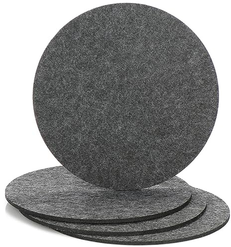 com-four® 4X Filzuntersetzer - Tischschoner aus robustem Filz - Unterlage für Töpfe, Gläser, Schüsseln und Vasen - runde Schutzmatte für Tisch und Möbel Ø 25 cm