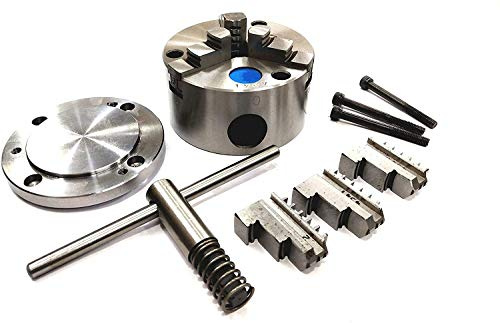 100 mm 3 Backen selbstzentrierendes Bohrfutter und Rückplatte mit 3 x T-Muttern