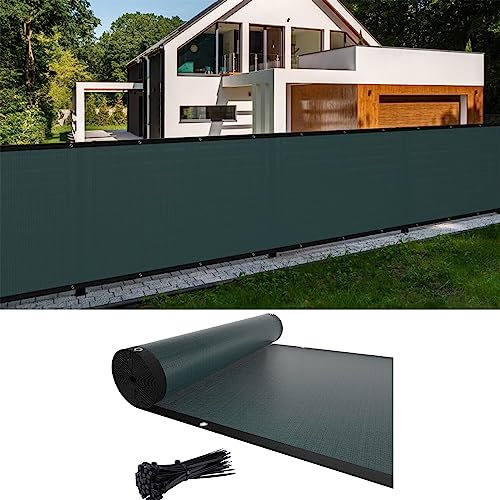 Cliselda 3ft x 50ft Privacy Fence Screen, Heavy Duty Fencing Mesh Shade Cover Fencing for Outdoor Yard Wall Garden Backyard, Cable Zip Ties Included (3' x 50', Green)
