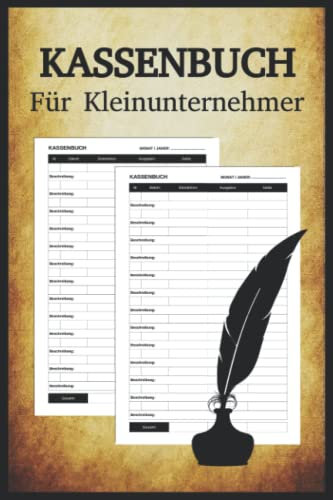 Kassenbuch Für Kleinunternehmer: Einfaches Einnahmen-Ausgaben Buch | DIN A5, 120 Seiten.