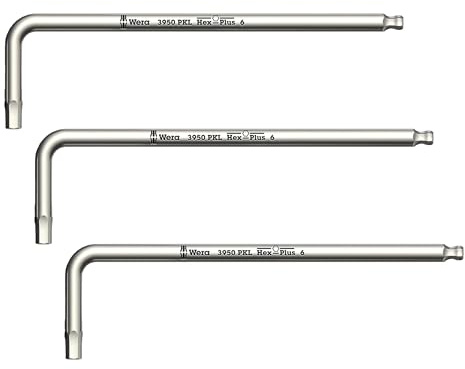 Wera 3950 PKL Hex-Plus Stainless Steel L-Key 1.5mm (Pack of 3)