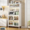 YOIZO Alacena de Cocina Blanca 66x36x162cm Alacena Cocina con Puertas y Estantes, 5 Niveles Estanteria Cocina Muebles de Cocina 4 Patas Ajustables(Blanca,66cm)