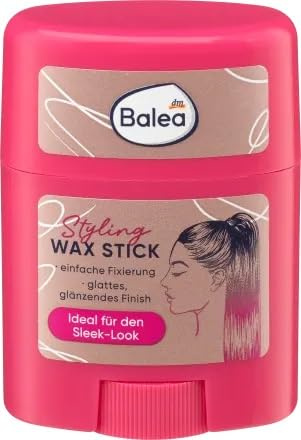 Balea Lot de 3 coiffures : baume protecteur contre la chaleur BEAT THE HEAT Soin intensif (125 ml) + Curling CRUNCH GEL Fizzy Fruits (100 ml) + Wax Styling Stick Finition lisse brillante pour un look