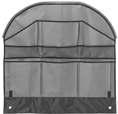 Rad Kasten Hänge Organizer für Wohnwagen mit 7 mm Keder 84 x 86 cm | Halbrunde Radschutzhülle mit 6 großen Staufächern und 3 Netzfächern, Ösen und Schlaufen zur sicheren Befestigung