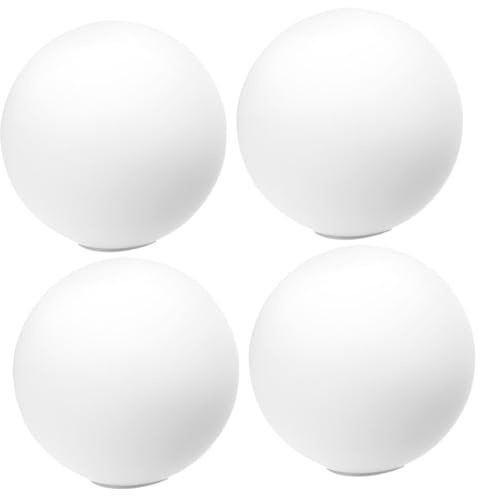 UKCOCO Ersatzglas Für Kugellampen Rund Käfigschirm 4 Stück Milchig Weiße Kugel Lampenschirm Kuppel Schreibtischlampe Glas G9