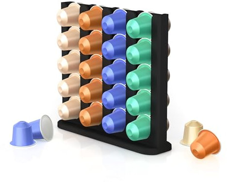 NewGround Designs Portacapsule per Nespresso (40 capsule) - Dispenser di capsule, supporto per capsule, supporto per capsule
